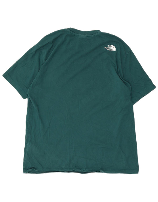 The North Face Dame T-Shirt Top UK 14 Medium Grøn Bomuld