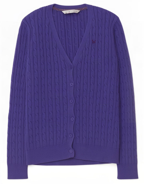 Crew Clothing Dame Cardigan Sweater UK 12 Medium Blue