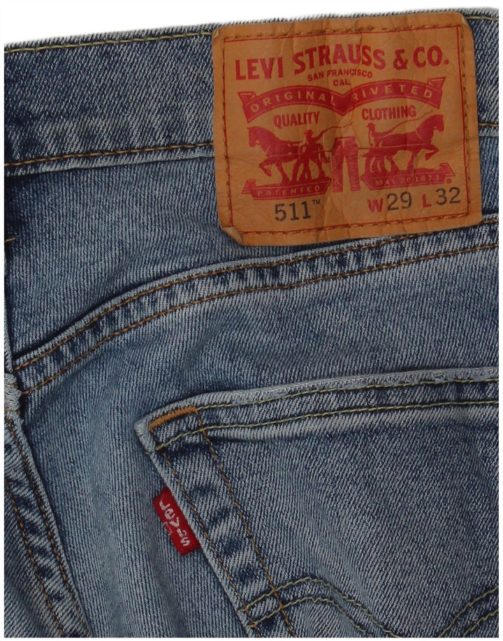 LEVI'S Herre 511 Slim Jeans W29 L32 Blå