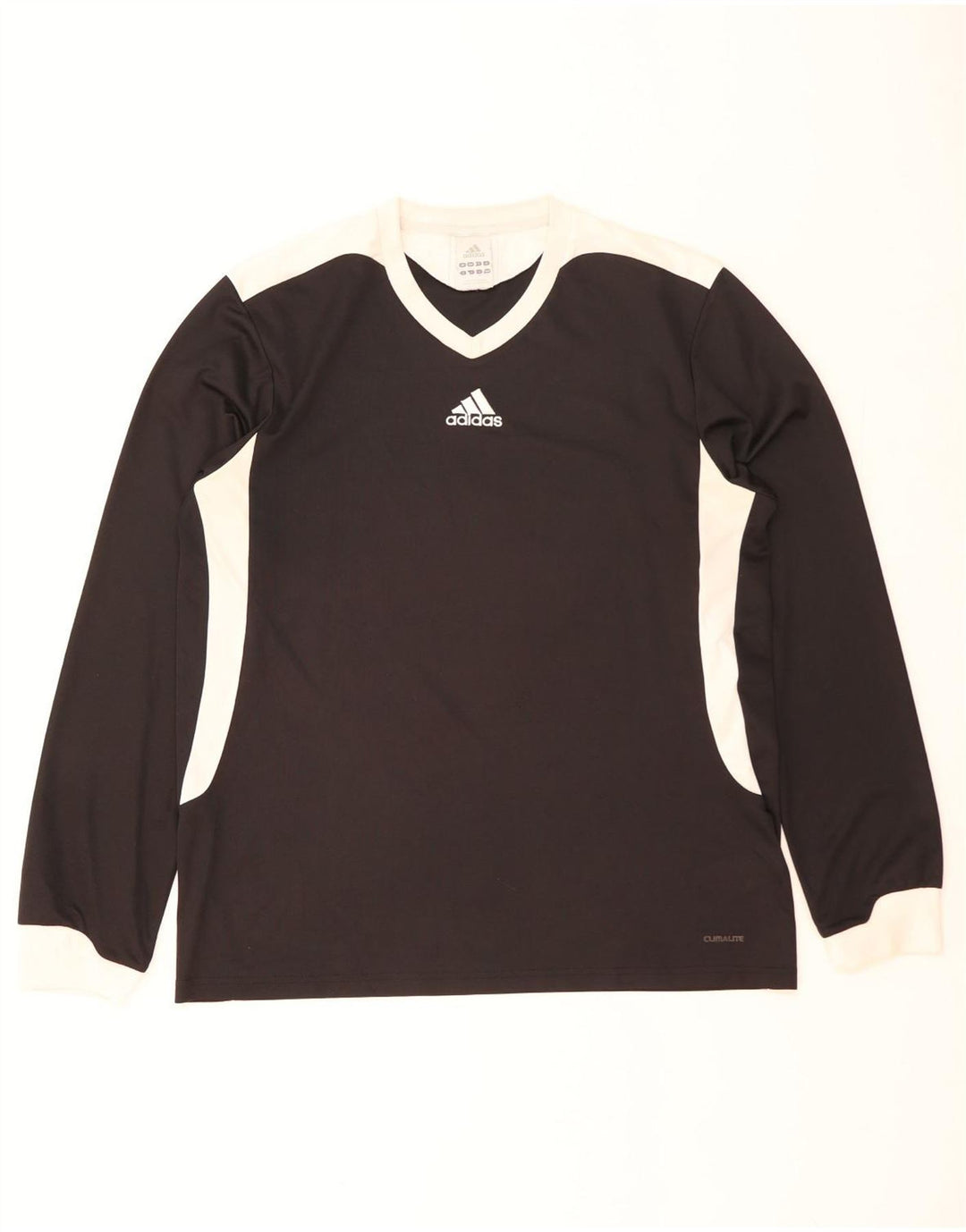 Adidas Herre Climalite Top Langærmet Stor Sort Colourblock Polyester