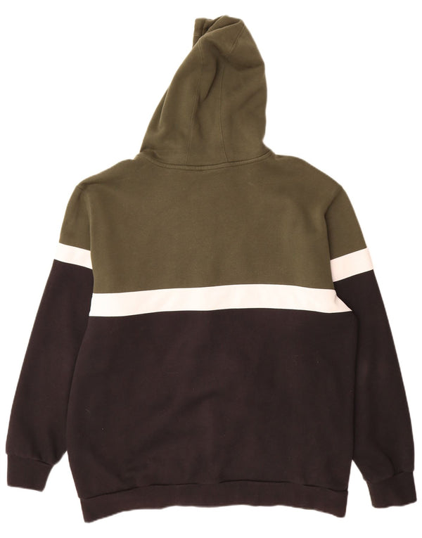 Adidas Hættetrøje med lynlås til mænd XL Grøn Colourblock Bomuld