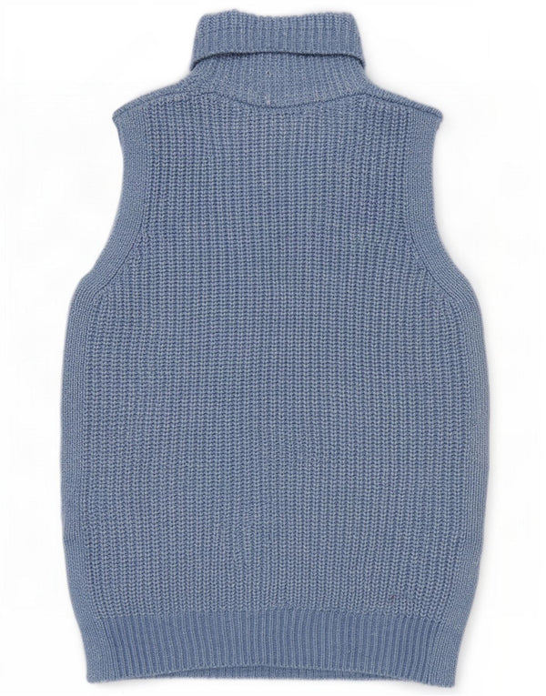 Marks & Spencer Dame Vest Tank Top UK 14 Medium Blue Polyester