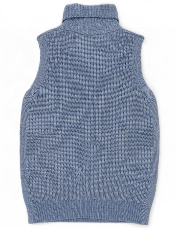 Marks & Spencer Dame Vest Tank Top UK 14 Medium Blue Polyester