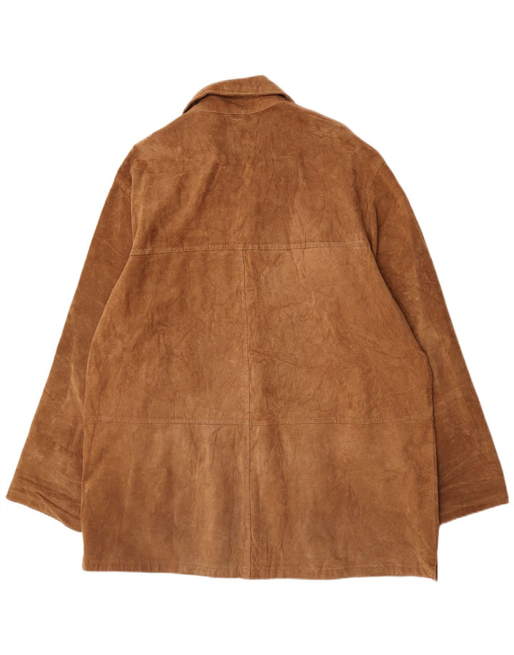 Montereggi Herre ruskindsjakke EU 54 2XL Beige Læder