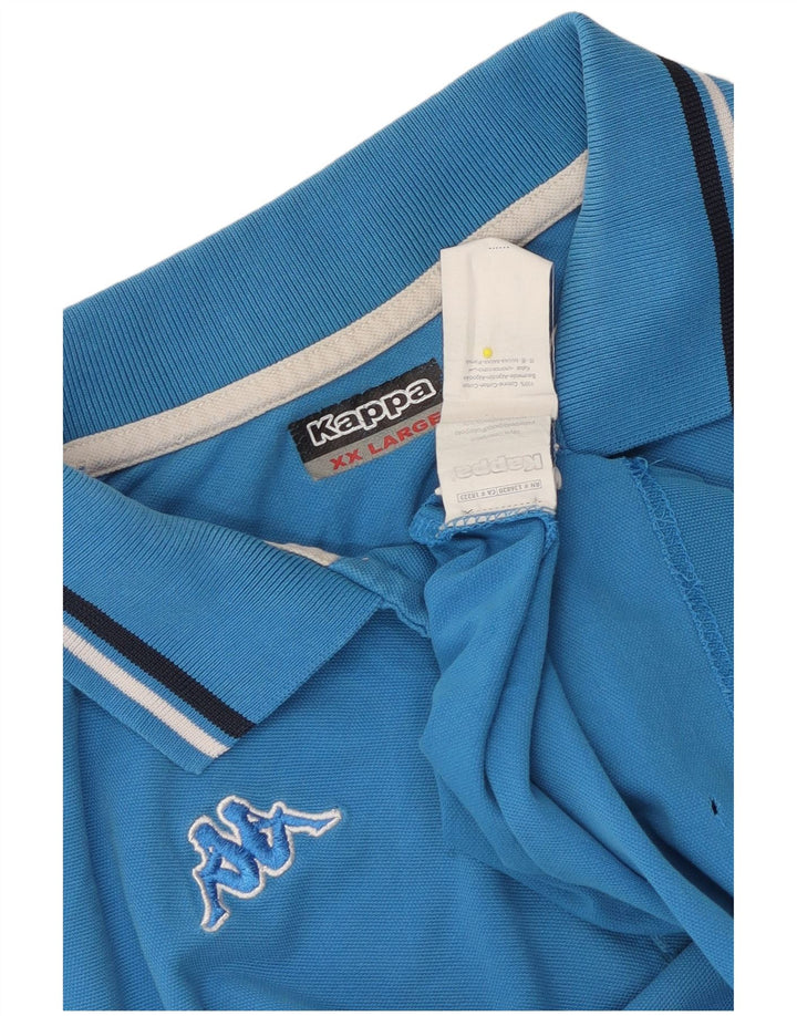 Kappa herre poloshirt 2XL blå bomuld