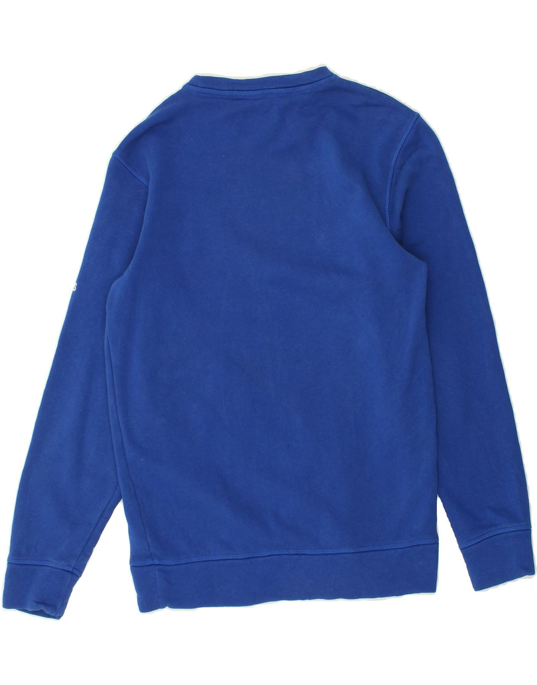 ADIDAS Mens Graphic Sweatshirt Jumper Small Blue Cotton Vintage Adidas and Second-Hand Adidas from Messina Hembry 