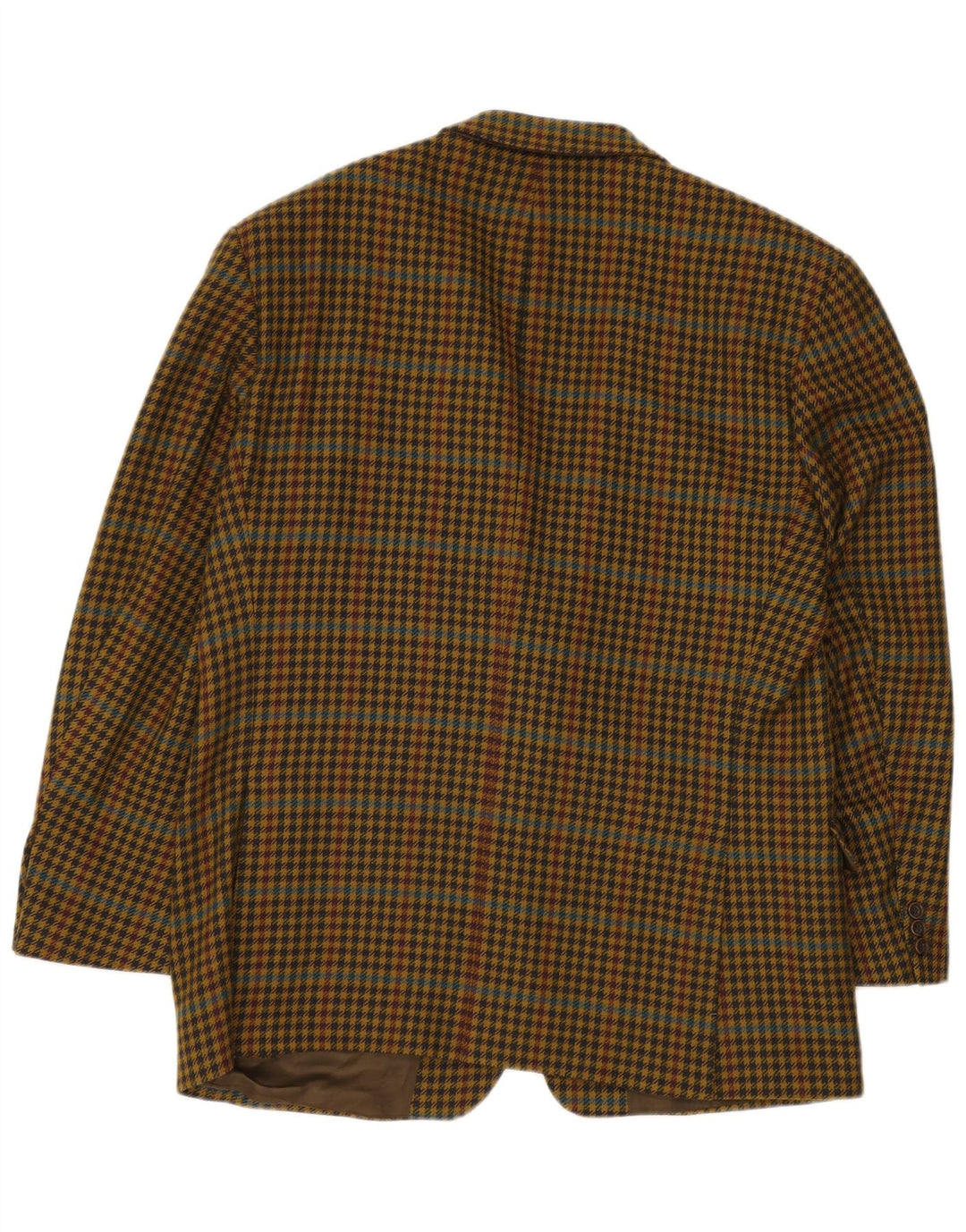 HUGO BOSS Herre 2-knaps blazerjakke EU 56 3XL Gul Houndstooth