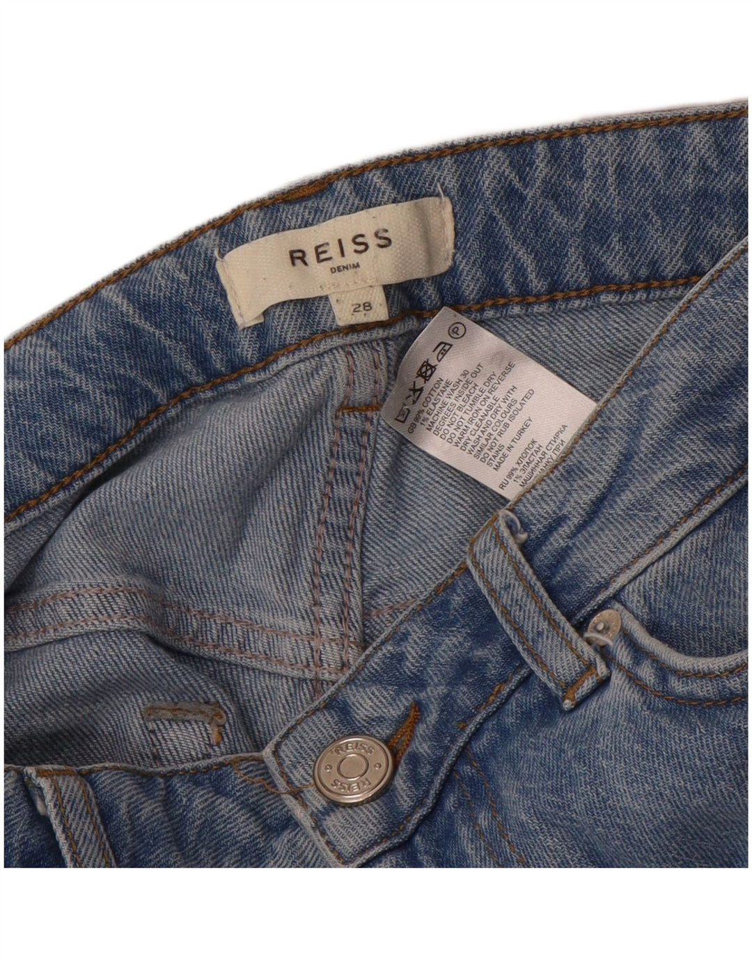Reiss koniske jeans til kvinder W28 L27 Blå