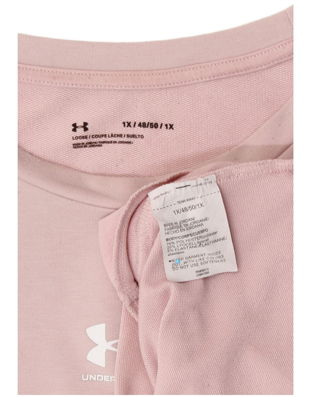 Under Armour Dame Grafisk Oversized Sweatshirt Jumper UK 18 XL Pink