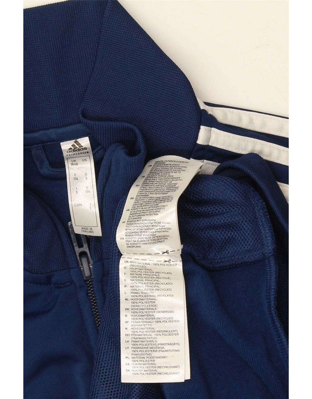 Adidas Træningsdragt til mænd Topjakke UK 38/40 Medium Navy Blue Polyester