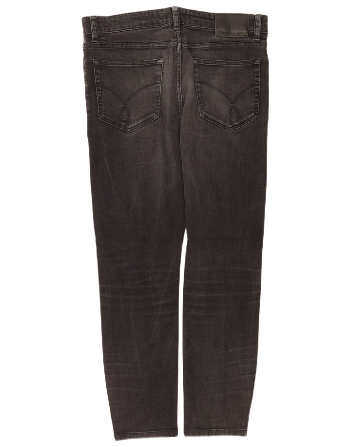 Calvin Klein Herre Slim Jeans W34 L28 Grå Bomuld