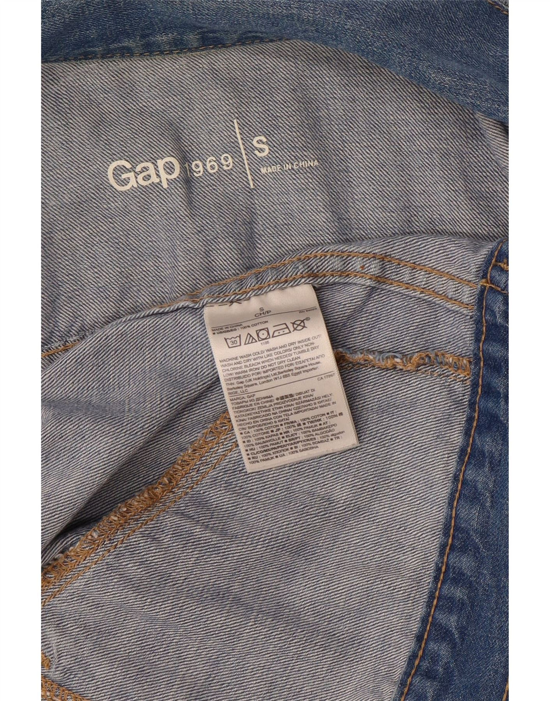 Gap Womens Crop denimjakke UK 10 Small Blue Cotton