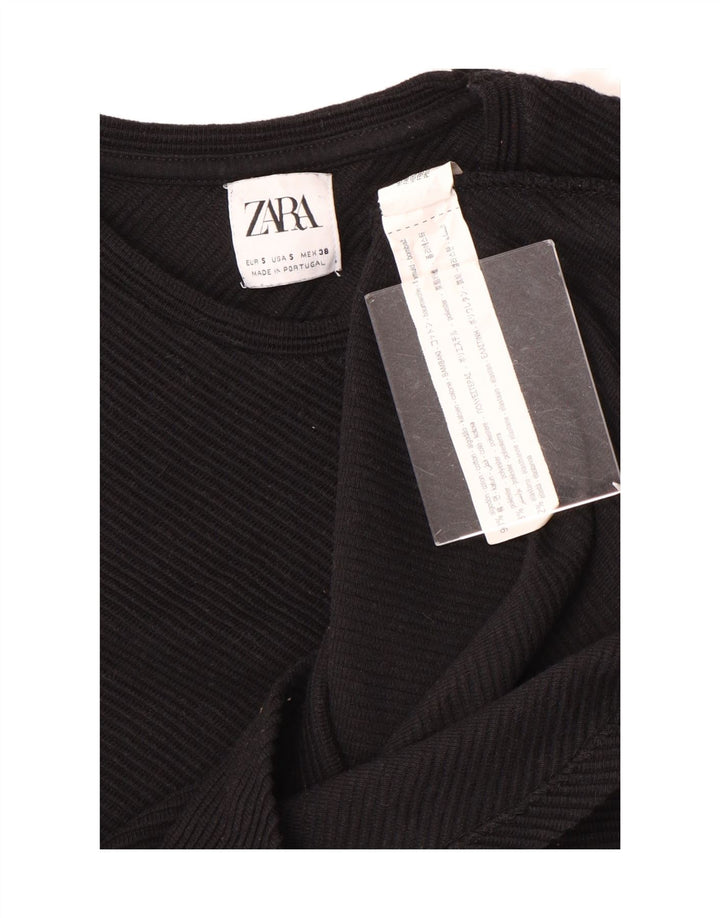 Zara Herre Top Langærmet Lille Sort Bomuld
