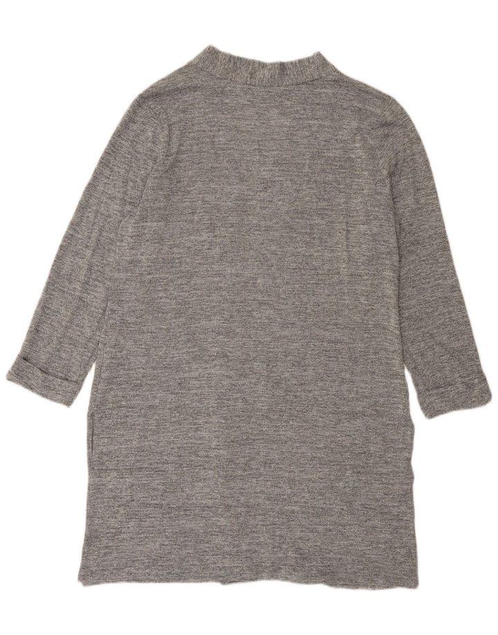 Lipsy Womens Longline Open Cardigan Sweater UK 16 Large Grå Polyester