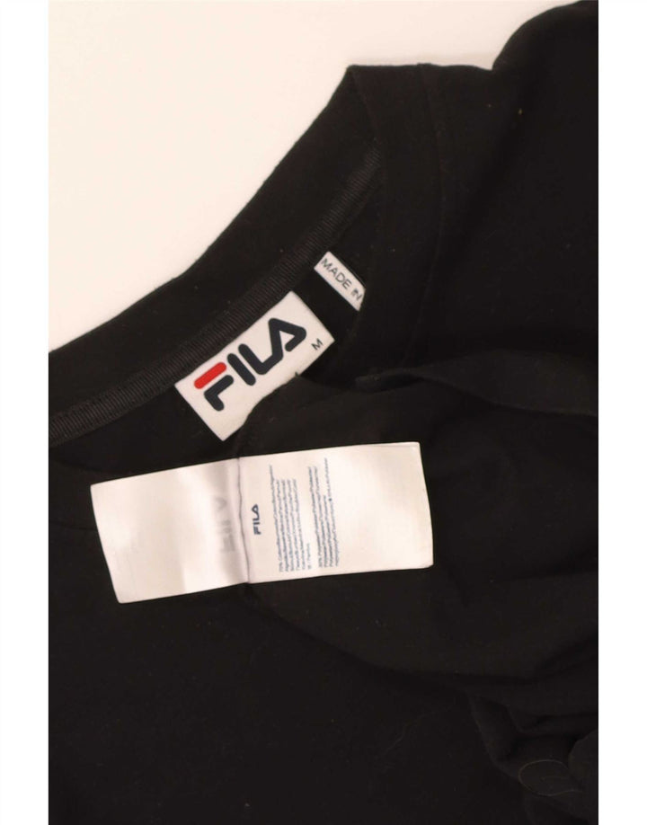 Fila Herre T-Shirt Top Medium Sort Bomuld