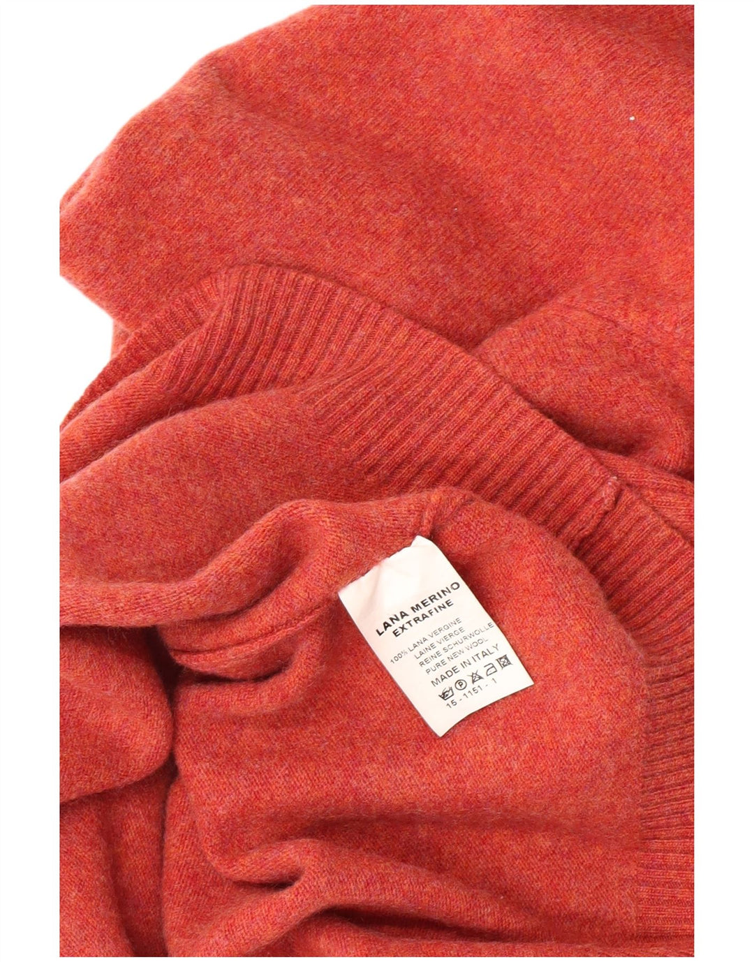 Vintage Dame V-hals sweater UK 12 Medium Pink Merino Uld