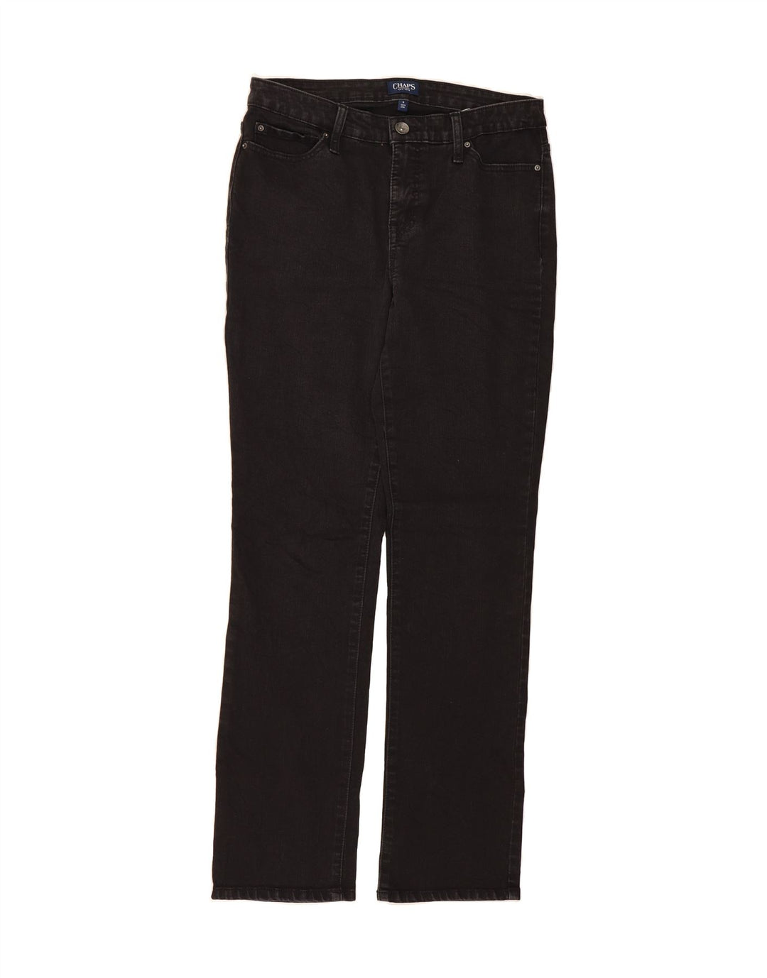 CHAPS Womens Straight Jeans US 8 Medium W30 L30 Black Cotton Vintage Chaps and Second-Hand Chaps from Messina Hembry 