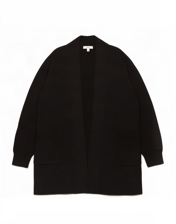 Marks & Spencer Dame Longline Open Cardigan Sweater UK 18 XL Sort