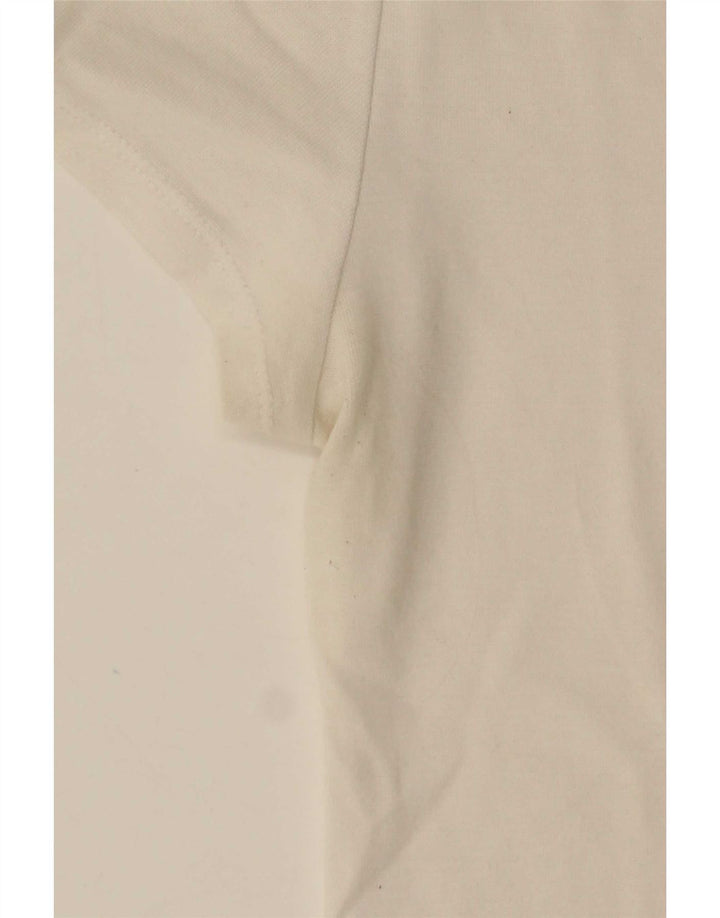 Levi's Dame T-Shirt Top UK 12 Medium Hvid Bomuld