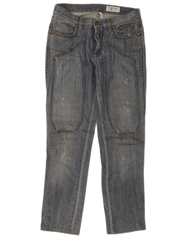 Jeckerson Dame Distressed Slim Jeans W26 L26 Blå Bomuld