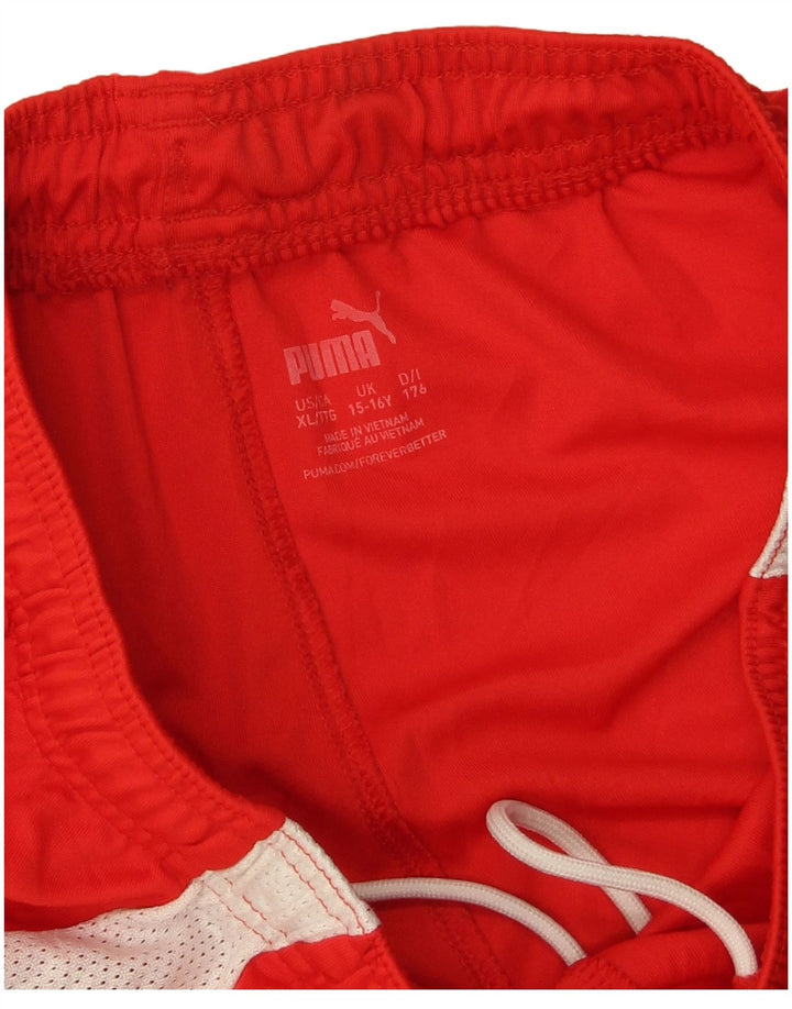 Puma Boys Sports Shorts 15-16 år Rød Colourblock