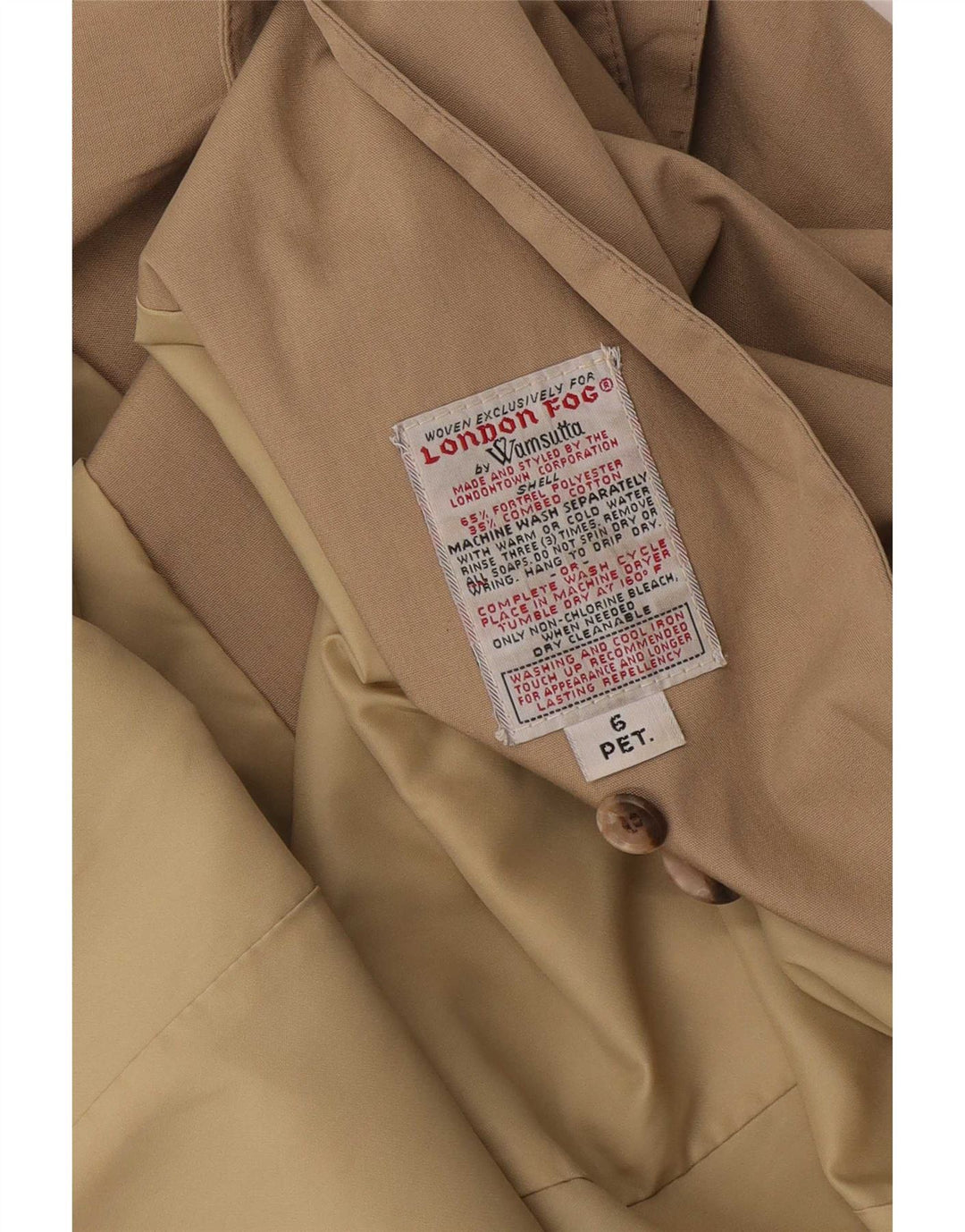 London Fog Womens Trench Coat US 6 Medium Brown Polyester
