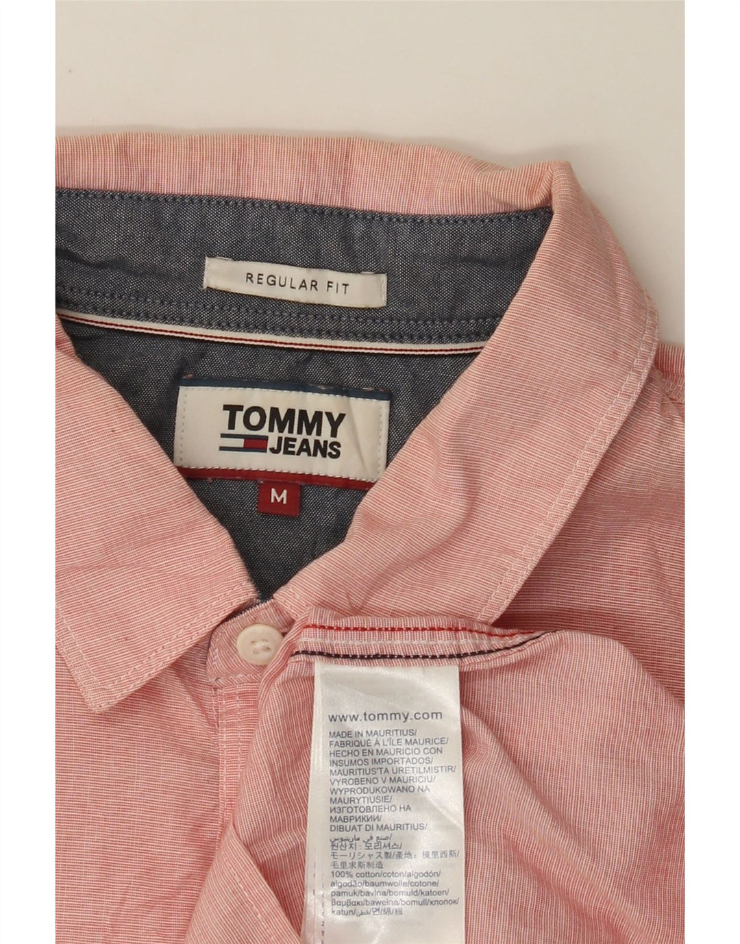 TOMMY HILFIGER Herre Regular Fit skjorte Medium Pink Bomuld