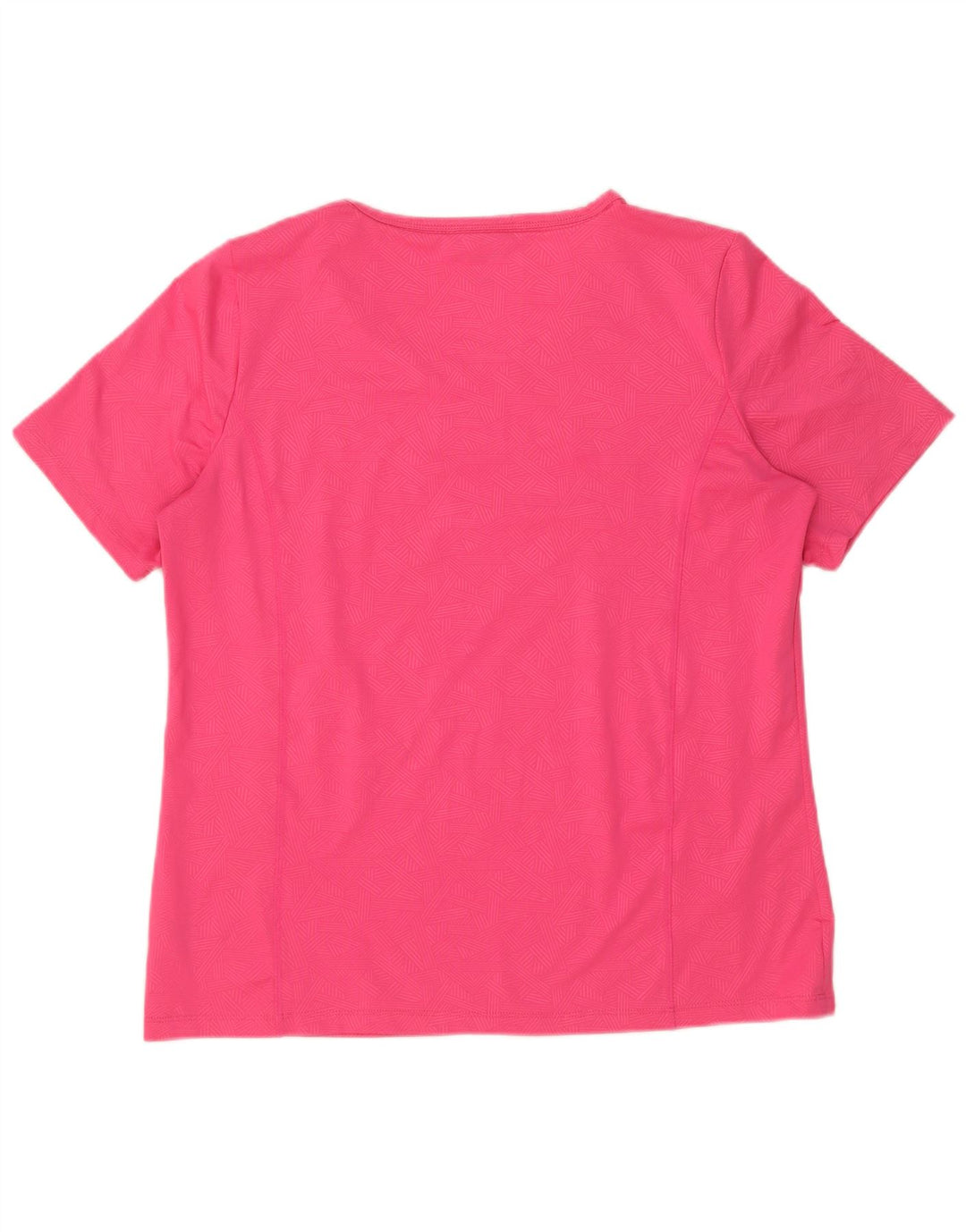 Champion Dame T-Shirt Top UK 16 Stor Pink Geometrisk Polyester