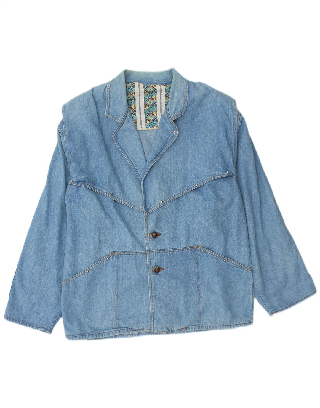 Vintage denimjakke til kvinder UK 14 Medium Blue