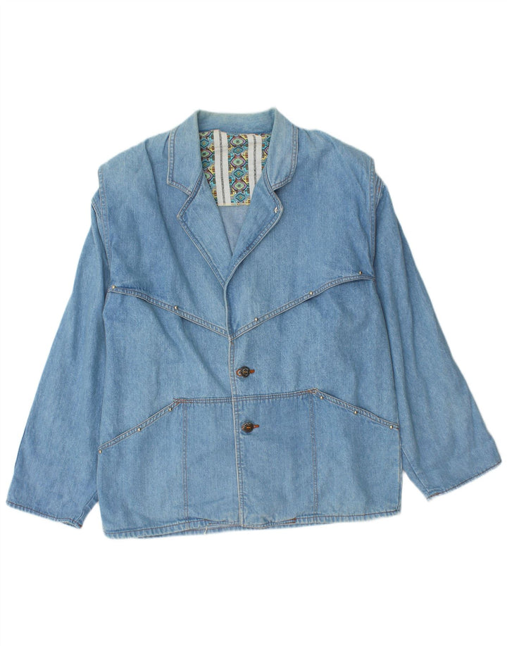 Vintage denimjakke til kvinder UK 14 Medium Blue