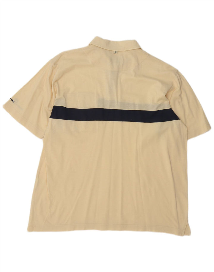 Sergio Tacchini Polo Shirt til mænd XL Gul Colourblock Bomuld