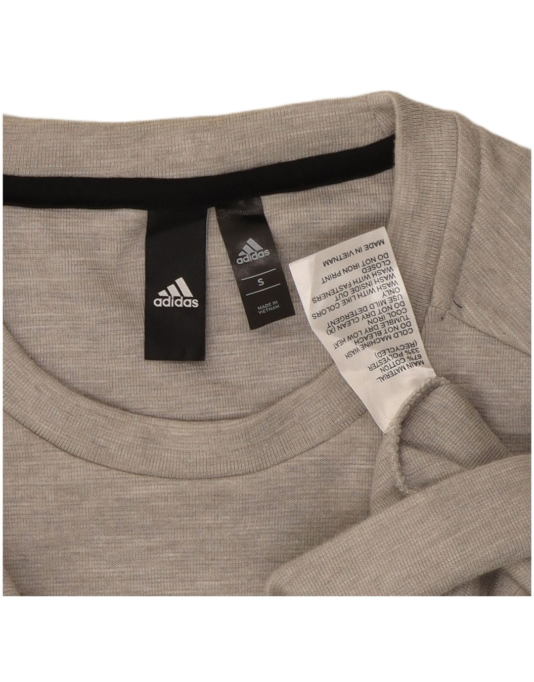 Adidas Herre Grafisk Loose Fit Sweatshirt Jumper Lille Grå Bomuld