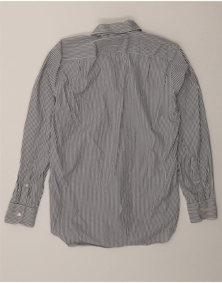 J. CREW Mens Shirt Size 14/14 1/2 Small Navy Blue Striped Cotton Vintage J. Crew and Second-Hand J. Crew from Messina Hembry 