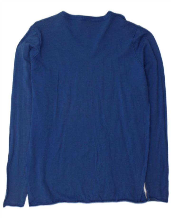 Zara Herre V-hals sweater XL Blå Bomuld