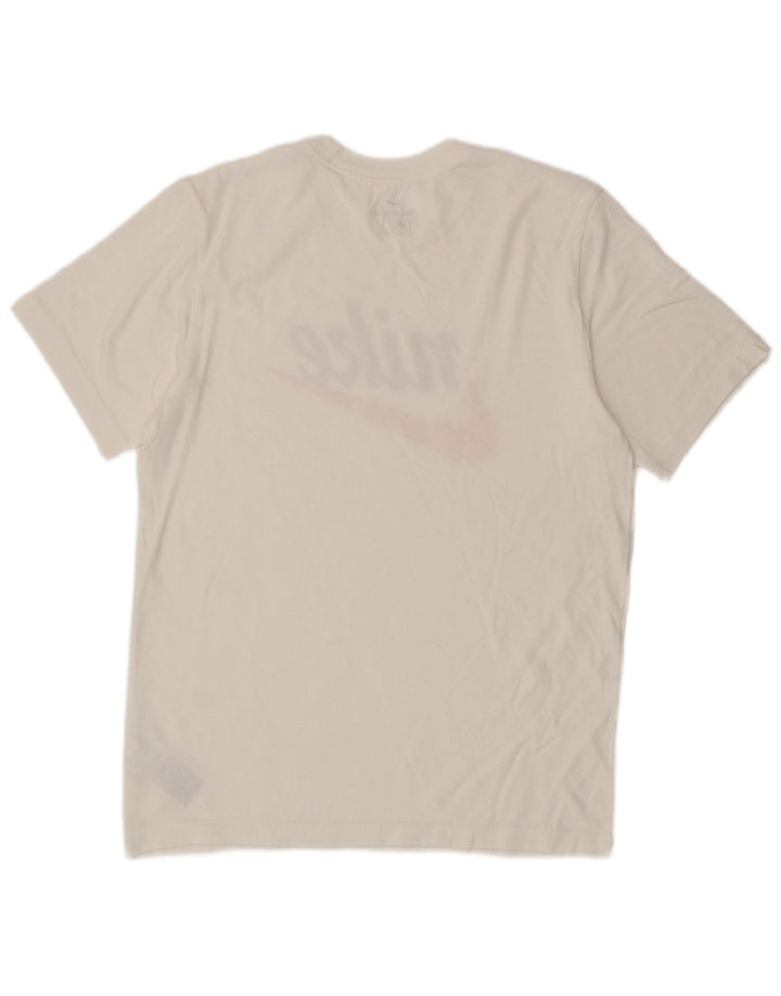 Nike grafisk t-shirt til mænd, medium hvid bomuld