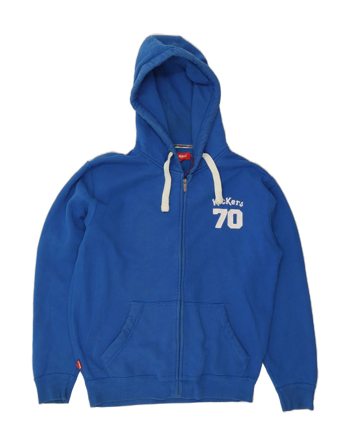 KICKERS Mens Zip Hoodie Sweater Medium Blue Vintage Kickers and Second-Hand Kickers from Messina Hembry 