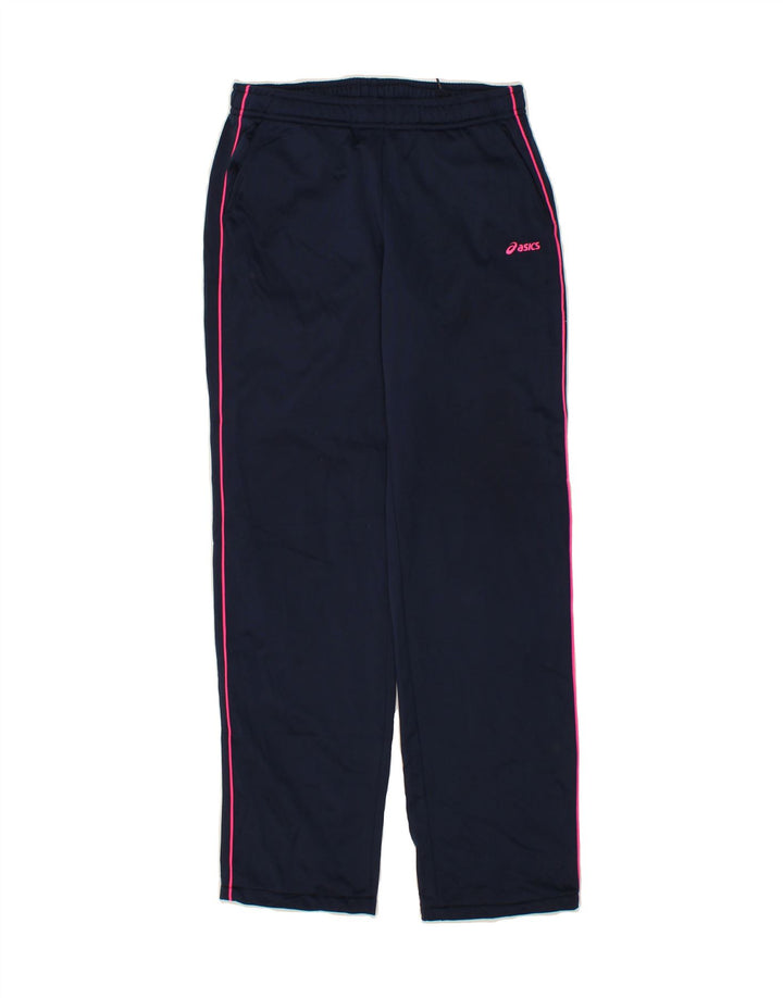 ASICS Womens Tracksuit Trousers UK 8 Small Navy Blue Polyester Vintage Asics and Second-Hand Asics from Messina Hembry 