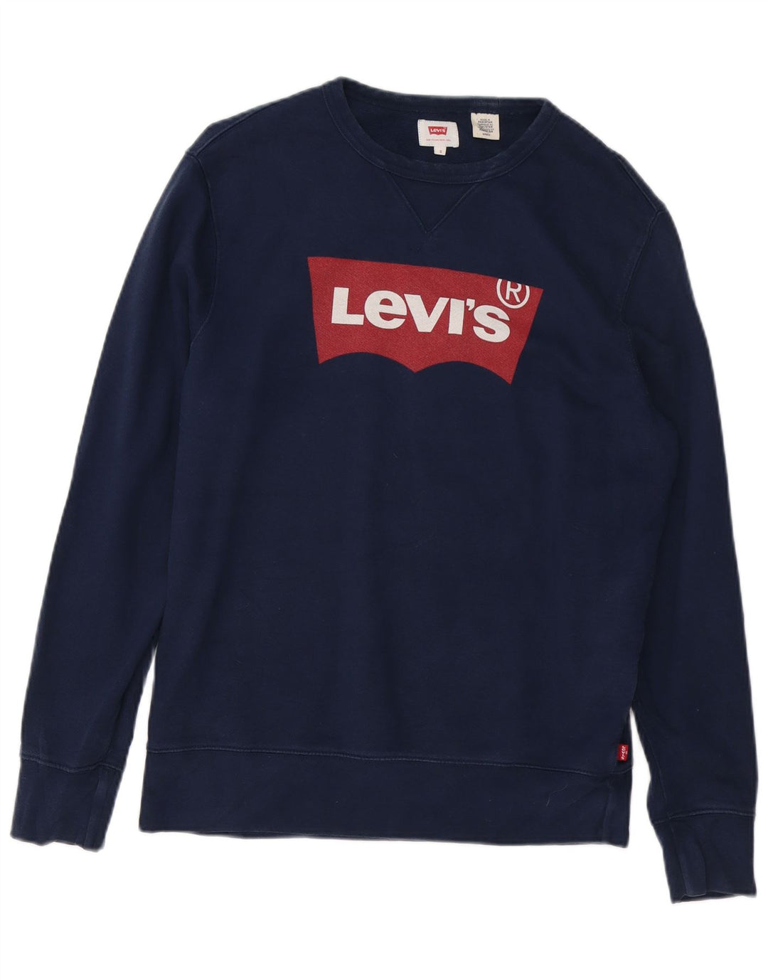 LEVI'S Grafisk sweatshirt til mænd, lille marineblå bomuld