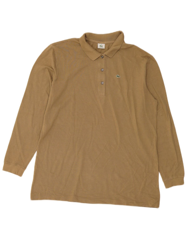 Lacoste langærmet poloshirt til kvinder str. 46 XL Khaki Bomuld