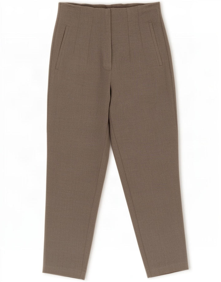 Zara Womens Crop Tapered Suit Bukser Medium W28 L26 Grå Polyester