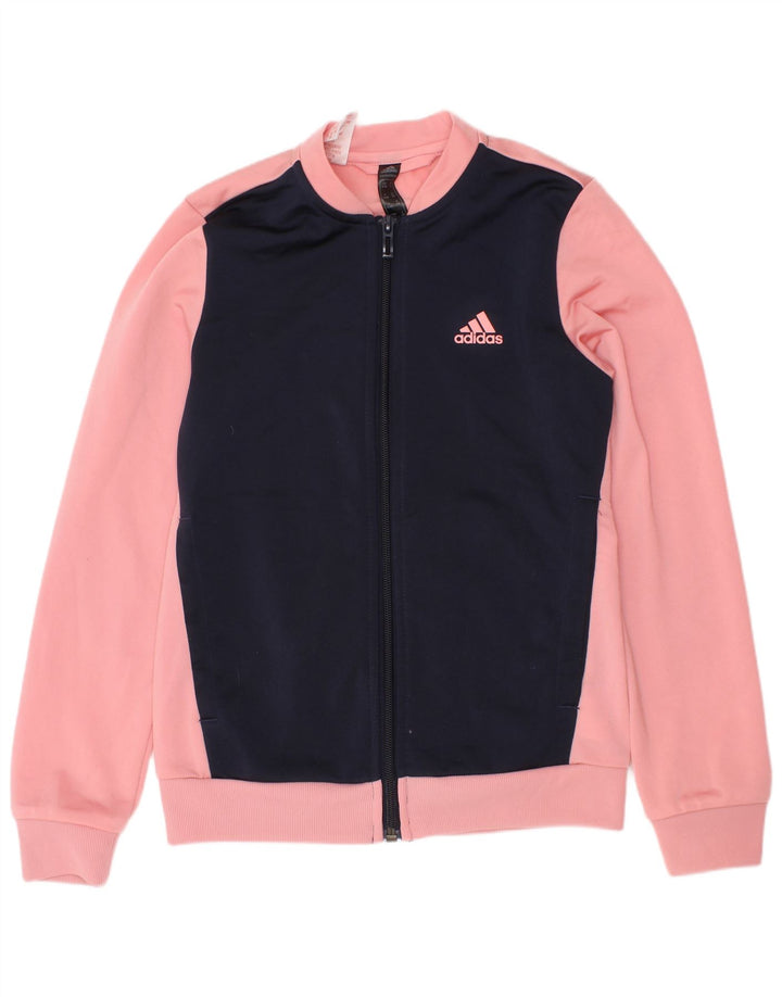 Adidas træningsjakke til piger 9-10 år Pink Colourblock Polyester