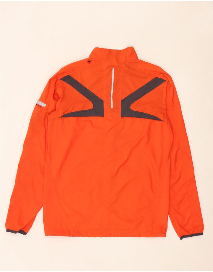 ASICS Regnjakke til mænd UK 40 Large Orange Colourblock Polyester