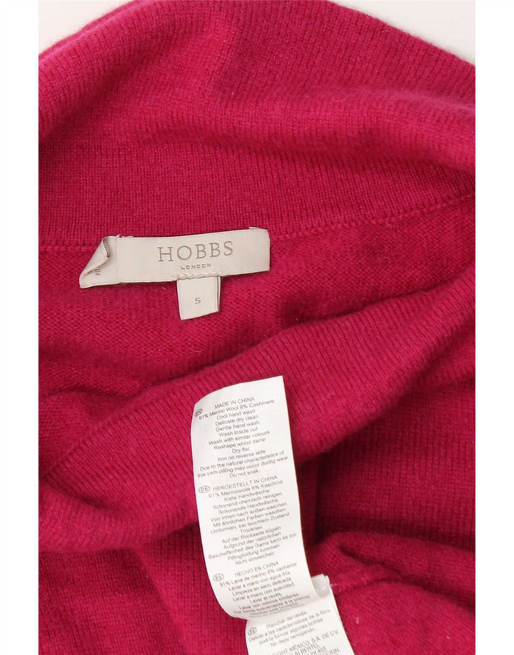 Hobbs Dame Rullehals Sweater UK 10 Lille Pink Uld