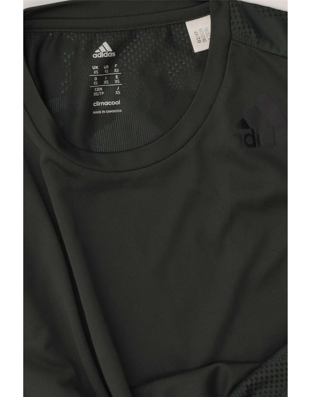 Adidas Herre Climacool T-Shirt Top XS Grøn Camouflage Polyester