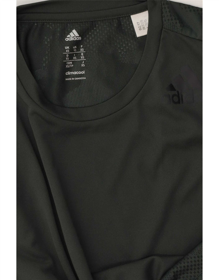Adidas Herre Climacool T-Shirt Top XS Grøn Camouflage Polyester