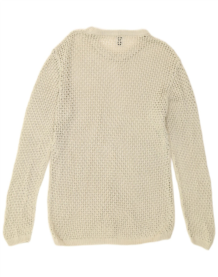 Zara Herre se gennem rund hals sweater stor beige