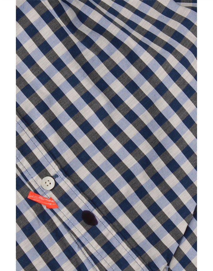 Gant Herre Regular Fit skjorte størrelse 39/40 15 1/2 Medium Blue Gingham Cotton