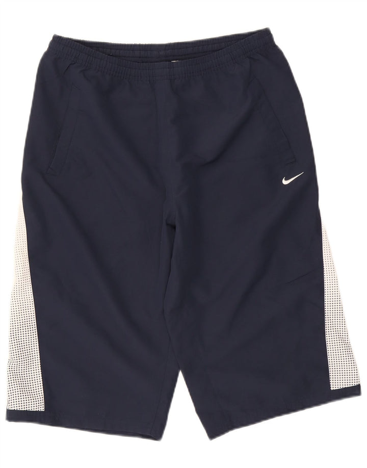 Nike Boys Sports Shorts 13-14 år XL Navy Blue Colourblock Polyester