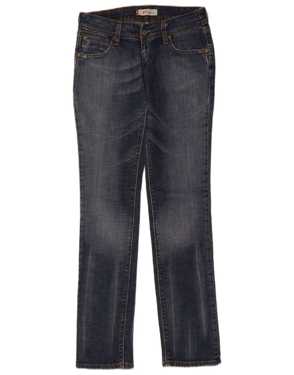 Levi's Dame 571 Slim Jeans W29 L34 Blå Bomuld