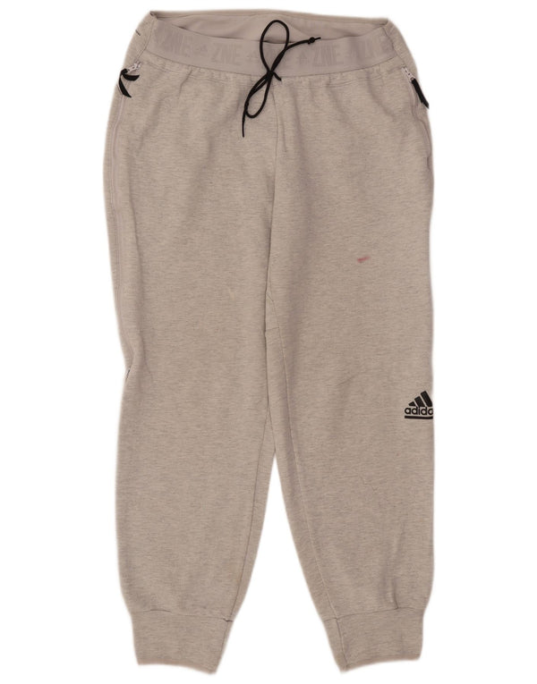 Adidas grafiske træningsdragtbukser til kvinder Joggers UK 12/14 Medium Grey